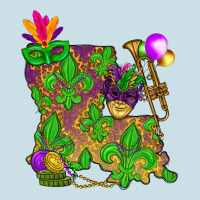 Louisiana Map Mardi Gras Ladies Tee | Teevron