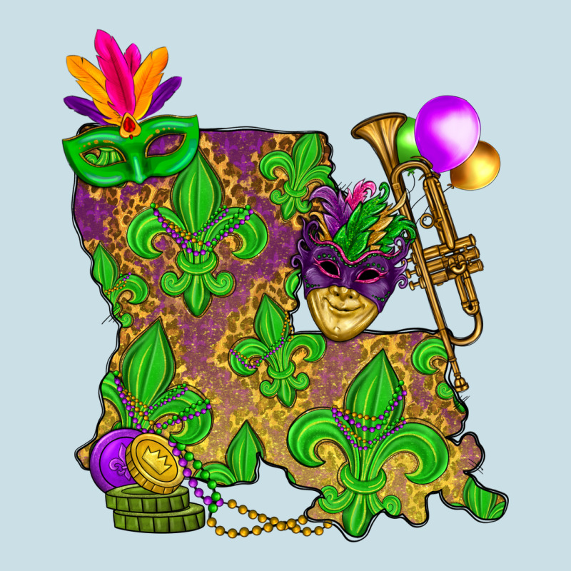 Louisiana Map Mardi Gras Ladies Tee by NancyCooperArtShop | Teevron