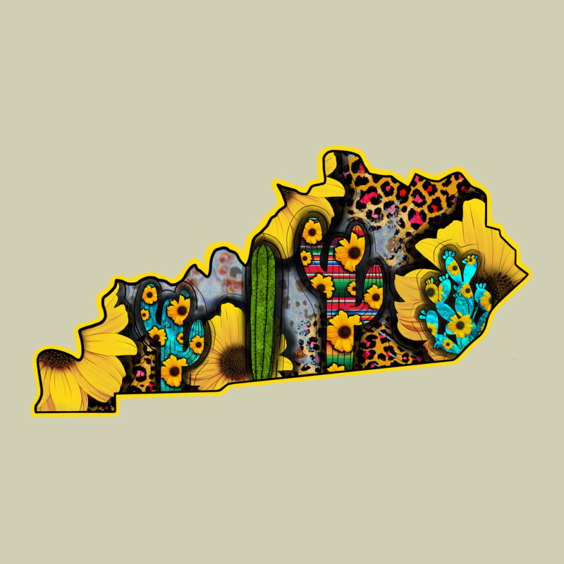 Kentucky Map Western Sunflower Pattern Heavy Core Tee by Bettercallsaul | Teevron