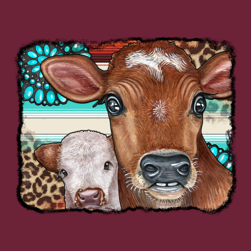 Cows Serape Leopard Gemstone Long Sleeve Tee by CowCowDesign | Teevron