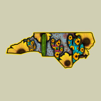 Western North Carolina Map Sunflower Heavy Core Tee | Teevron