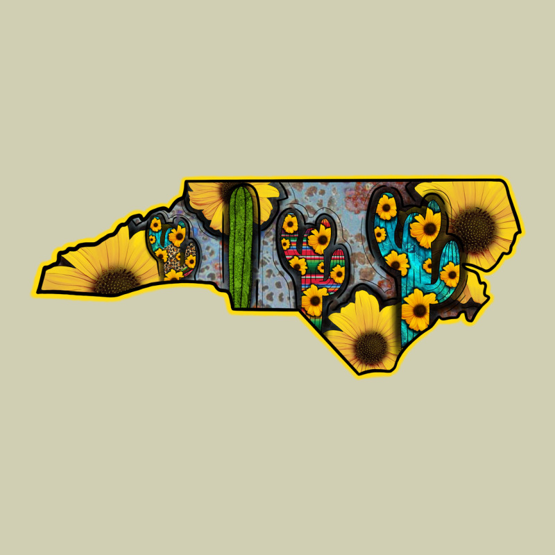 Western North Carolina Map Sunflower Heavy Core Tee by Bettercallsaul | Teevron