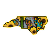 Western North Carolina Map Sunflower | Teevron