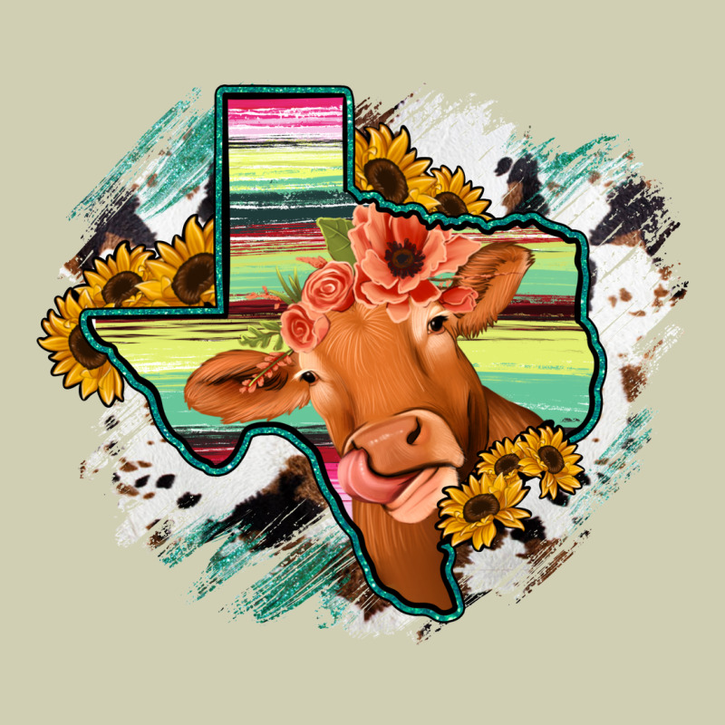 Western Texas Flag Cow Portrarit Heavy Core Tee by Bettercallsaul | Teevron