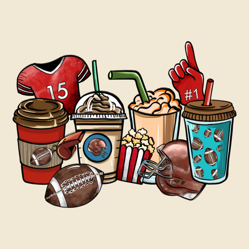 Football Coffee Cups Ladies Tee by NancyCooperArtShop | Teevron
