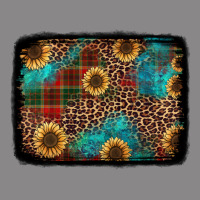 Christmas Sunflowers And Buffalo Plaid Background Vintage Tee | Teevron