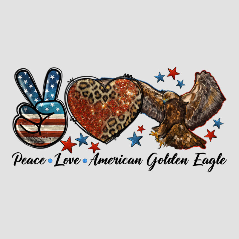 Western Peace Love American Golden Eagle Premium Hoodie by LillyAllenDesigns | Teevron