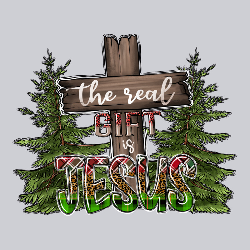 The Real Gift Is Jesus Heavyweight Sweatshirt by CowhideDigitalArt | Teevron