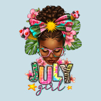 July Girl Afro Woman Summer Ladies Tee | Teevron