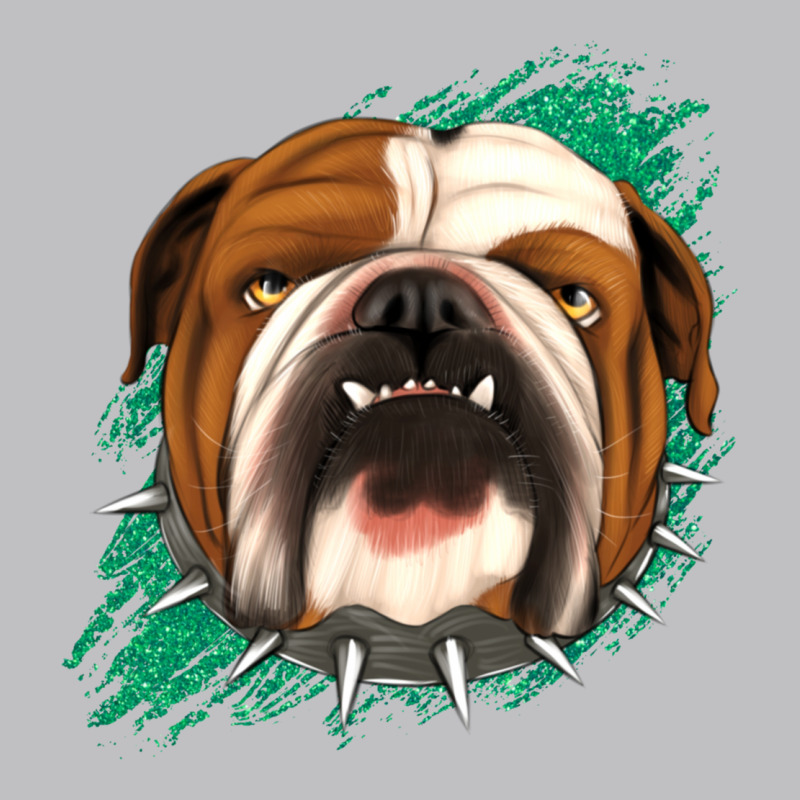 Bulldog Green Glitter Long Sleeve Tee by Jasminsmagicworld | Teevron