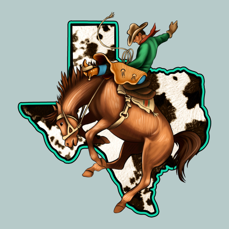 Cowhide Texas Map Rodeo Cowboy Heavy Core Tee by Bettercallsaul | Teevron