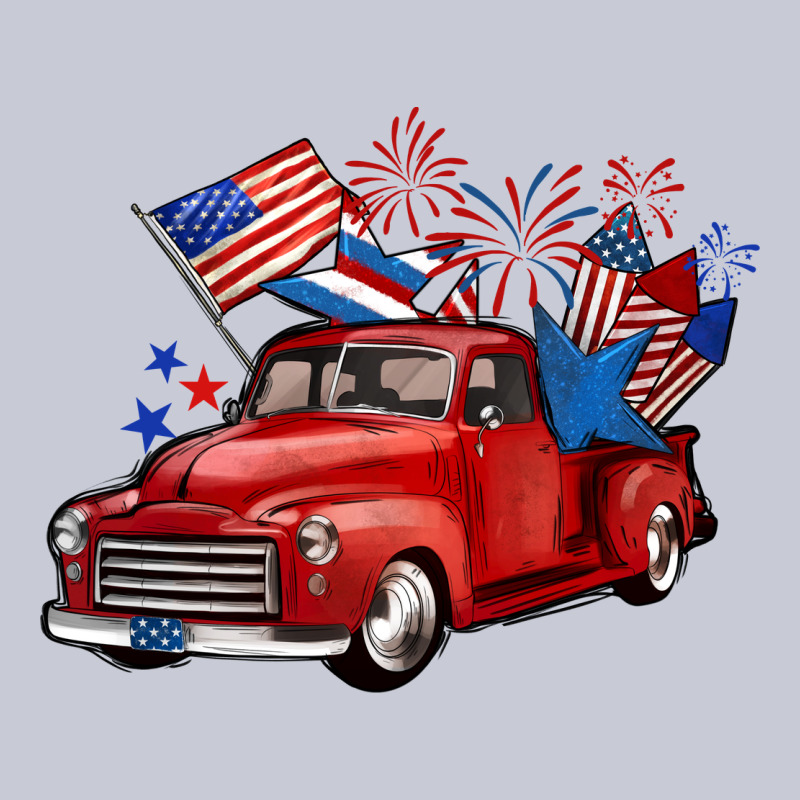 American Truck 4th Of July Heavyweight Hoodie by BarkalooDesign | Teevron