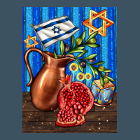 Hanukkah Table With Oil Pitcher Urban Hoodie | Teevron