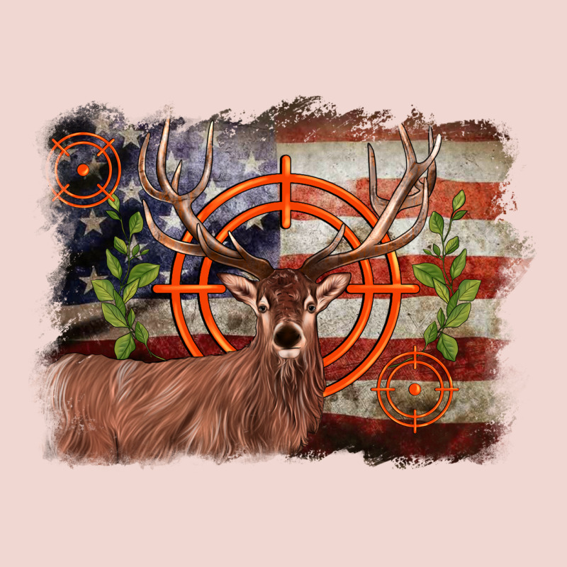 Deer Hunting Target American Flag  Background Premium Sweatshirt by BarkalooDesign | Teevron