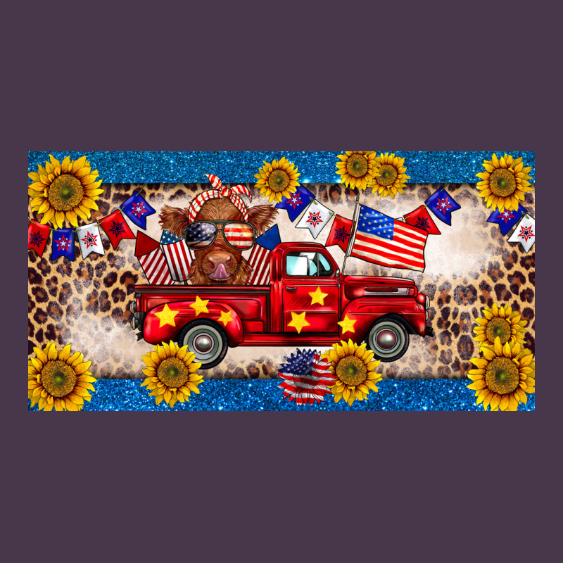4th Of July Truck Cow License Plate Heavyweight Hoodie by BarkalooDesign | Teevron