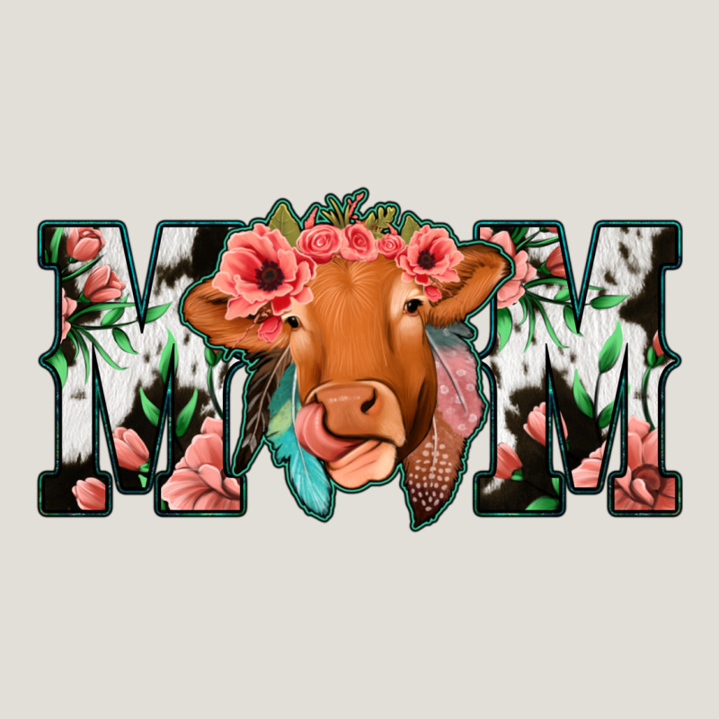 Cowhide Floral Feather Cow Mom Heavy Core Tee by Bettercallsaul | Teevron