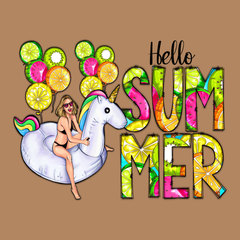 Hello Summer Unicorn Long Sleeve Tee by CowCowDesign | Teevron