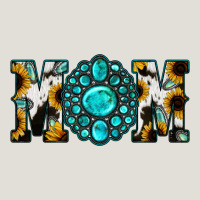 Sunflower Turquoise Gemstone Cowhide Mom Heavy Core Tee | Teevron