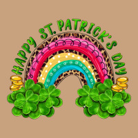 Happy St. Patrick's Day Rainbow And Shamrock Vintage Tee | Teevron