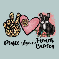 Peace Love French Bulldog Heavy Core Tee | Teevron