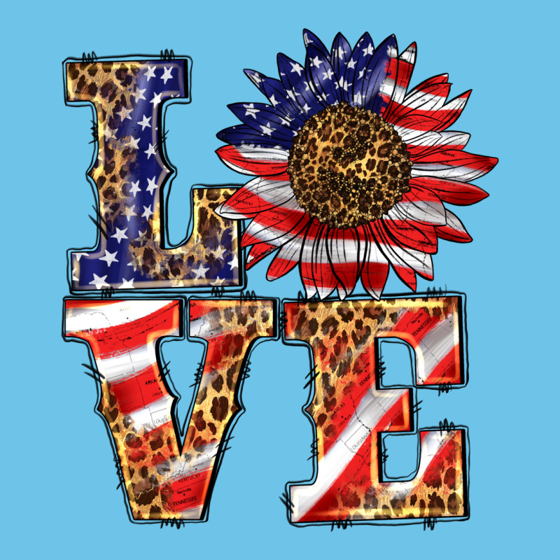 Patriotic Sunflower Love Premium Sweatshirt by BarkalooDesign | Teevron