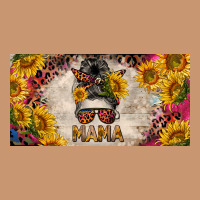 Mess Bun Mama With Sunflowers And Colorful Leopard License Plate Heavyweight Hoodie | Teevron
