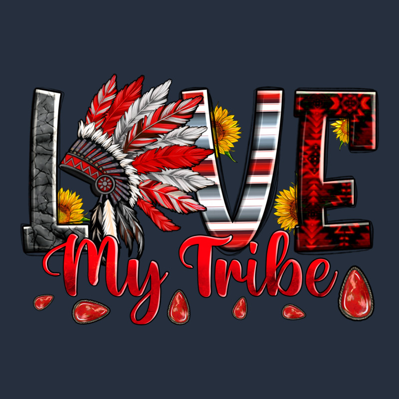 Red Black Grey White Love My Tribe Indian Headdres Zipper Hoodie by Artiststas | Teevron