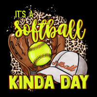 It's A Softball Kinda Day Leopard Ladies Tee | Teevron