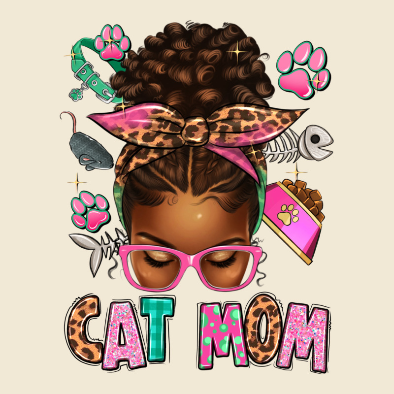 Afro Messy Bun Cat Mom Ladies Tee by texasbilliewilder | Teevron