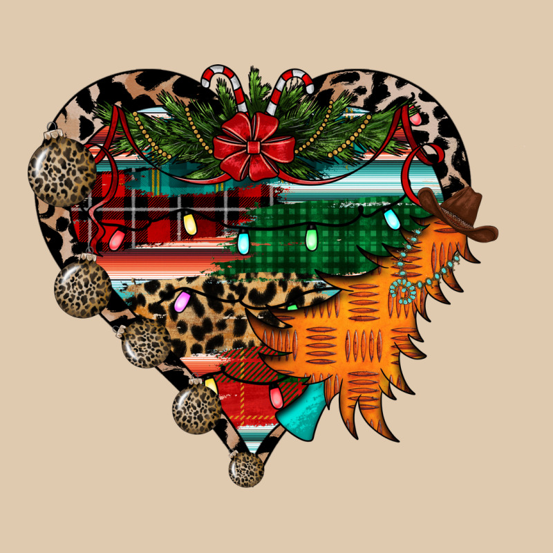 Festive Western Christmas Heart Heavyweight Sweatshirt by CowhideDigitalArt | Teevron