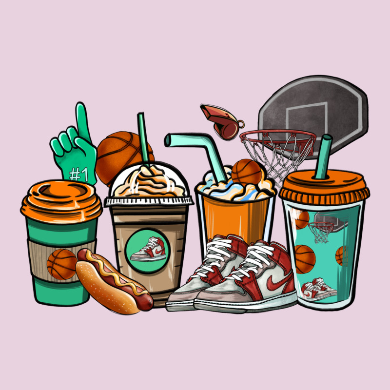Basketball Coffee Cups Ladies Tee by NancyCooperArtShop | Teevron