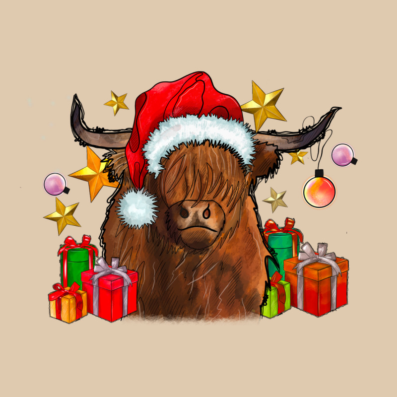 Festive Highland Cow Heavyweight Sweatshirt by CowhideDigitalArt | Teevron