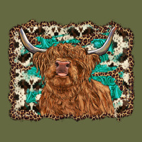 Highland Cow Western Background Long Sleeve Tee | Teevron