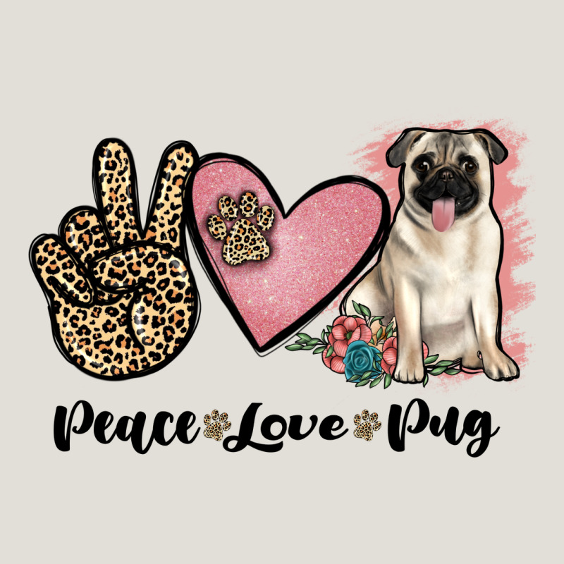 Peace Love Pug Heavy Core Tee by JahusDesignShop | Teevron