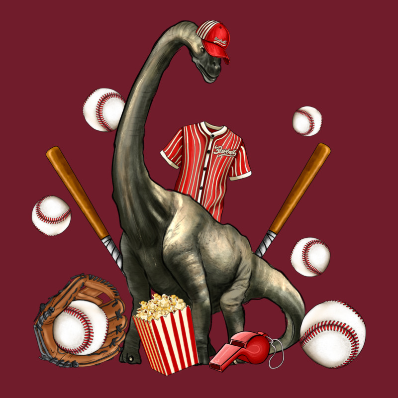 Brachiosaurus With Baseball Zipper Hoodie by Artiststas | Teevron