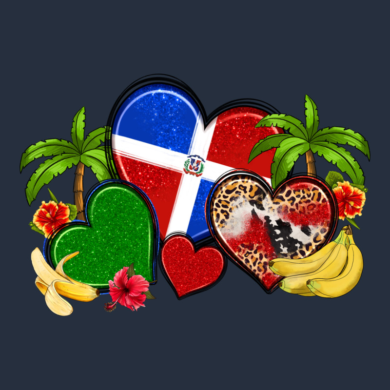 Dominican Republic Hearts Zipper Hoodie by Artiststas | Teevron
