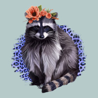 Raccoon With Flowers Heavy Core Tee | Teevron