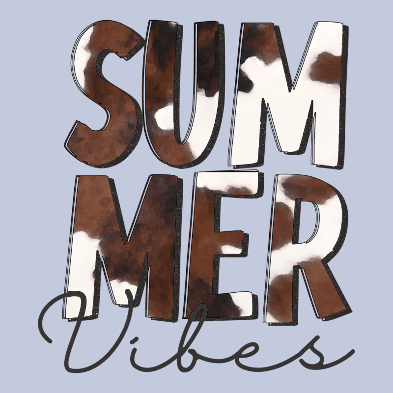 Summer Vibes Brown White Cowhide Long Sleeve Tee by CowCowDesign | Teevron
