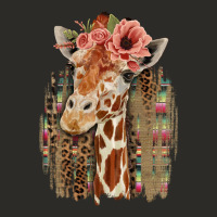 Giraffe With Floral Heavy Core Tee | Teevron