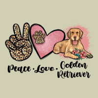 Peace Love Golden Retriever Heavy Core Tee | Teevron
