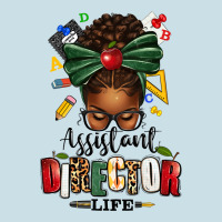 Assistant Director Life Afro Messy Bun Ladies Tee | Teevron