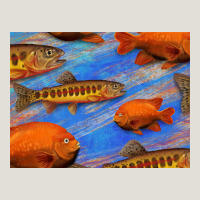 California Golden Trout Garibaldi Fish Background Heavy Core Tee | Teevron