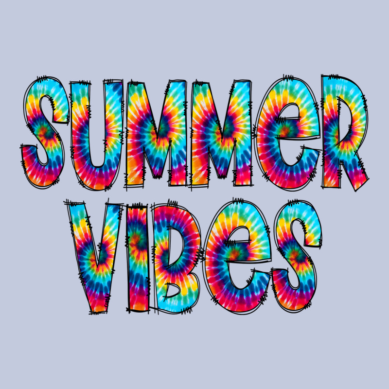 Summer Vibes Tie Dye Doodle Long Sleeve Tee by CowCowDesign | Teevron