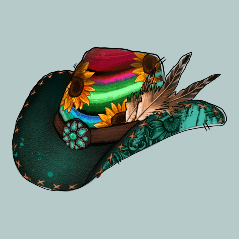 Aztec Sunflower Cowboy Hat Heavy Core Tee by Bettercallsaul | Teevron