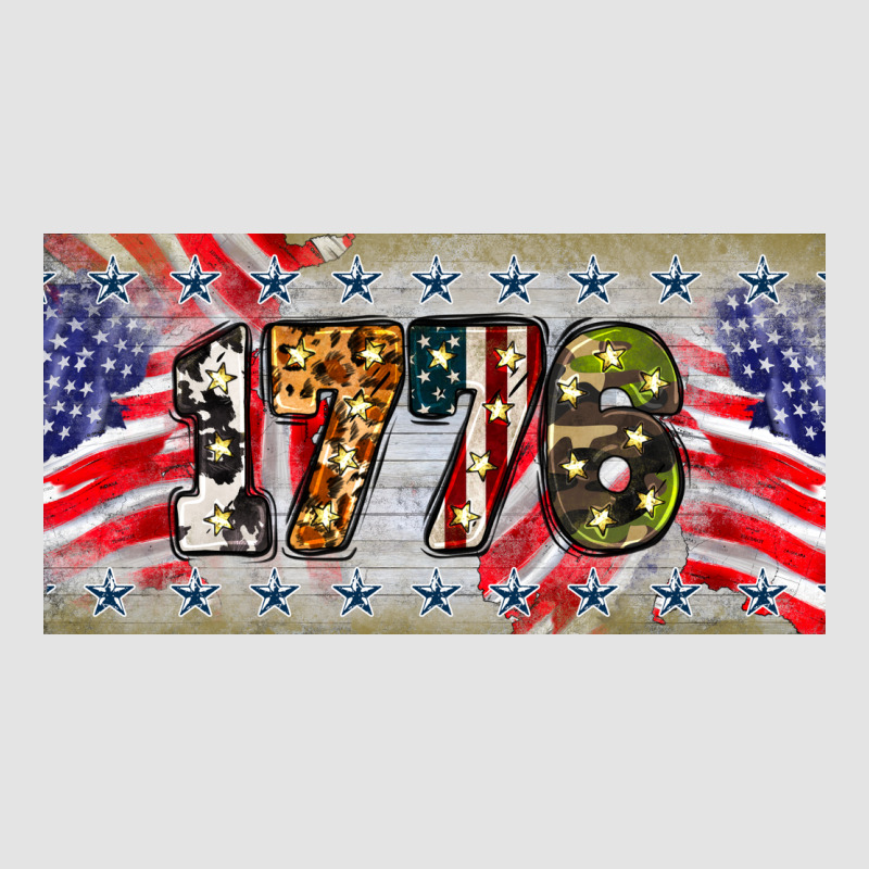1776 4th Of July License Plate Premium Sweatshirt by BarkalooDesign | Teevron