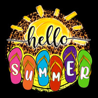 Hello Summer With Flip Flops Ladies Tee | Teevron