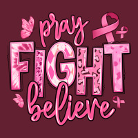 Pray Fight Believe Breast Cancer Classic Tee | Teevron