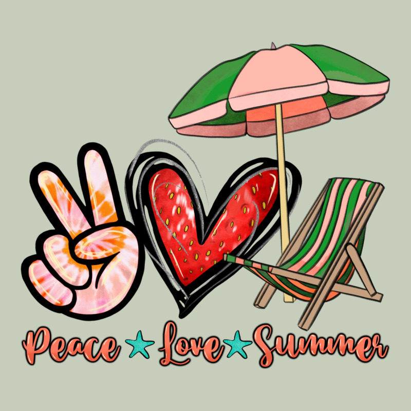 Peace Love Summer Ladies Tee by NancyCooperArtShop | Teevron