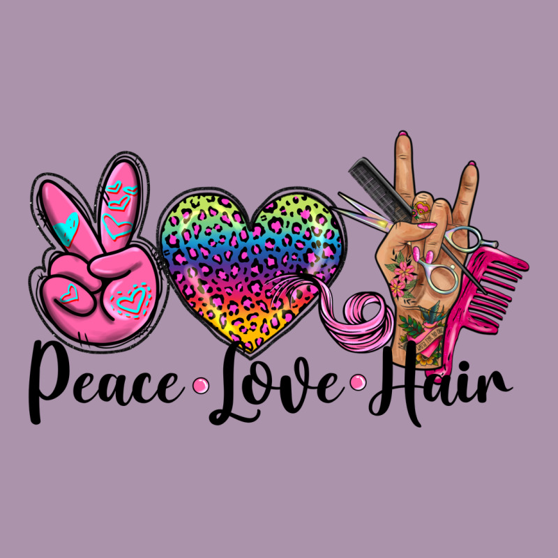 Peace Love Hair Heavyweight Hoodie by BarkalooDesign | Teevron