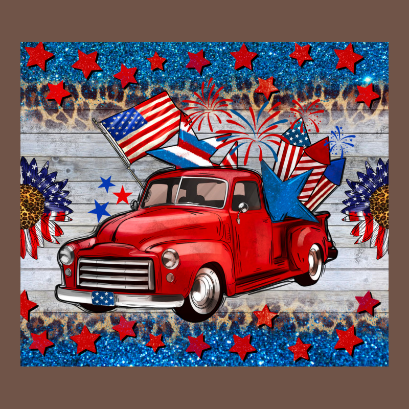American Truck 4th Of July Tumbler Premium Sweatshirt by BarkalooDesign | Teevron